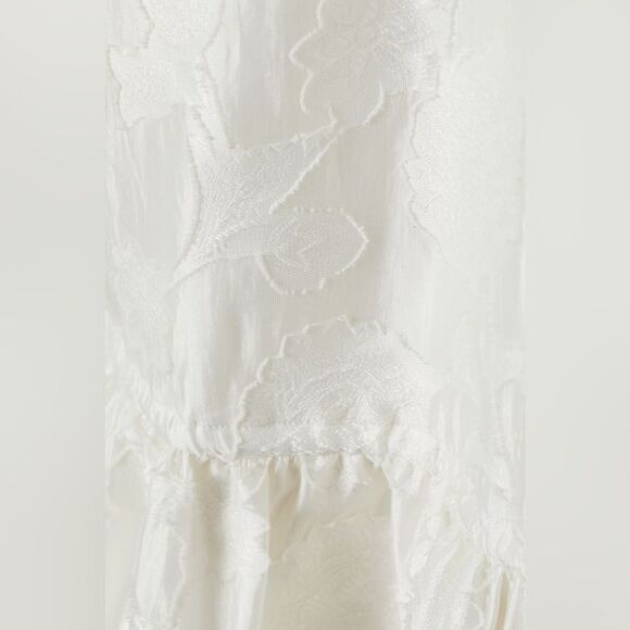 NWT H&M White Jacquard-Weave Dress Size Large - Picture 2 of 7